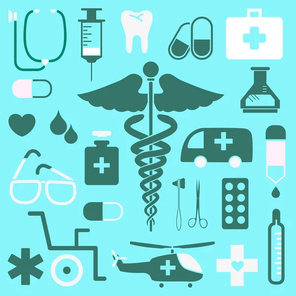 Medical icons set great for any use. Vector EPS10. — Stock Vector