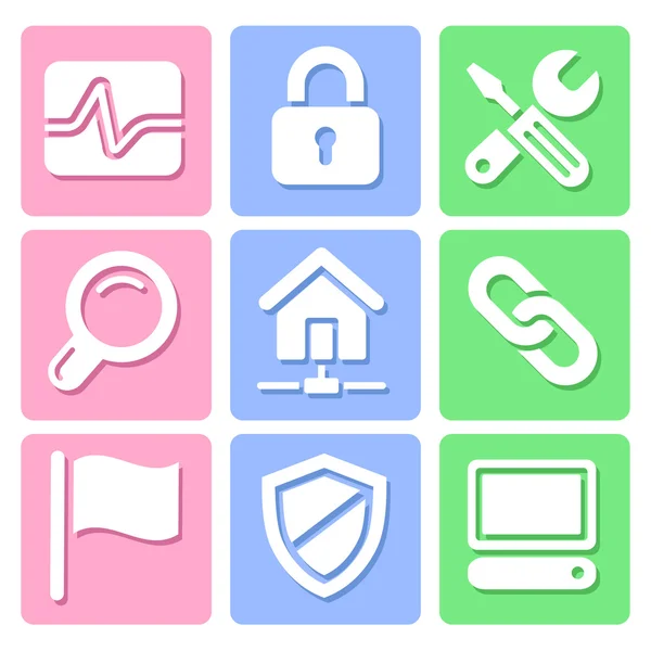 Pastel Website icons set great for any use, Vector EPS10. — Stock Vector