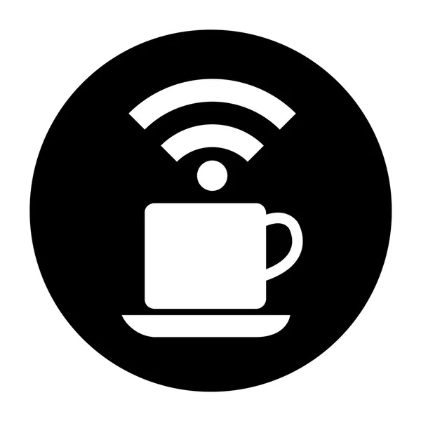 Wi-Fi значок чашки кави відмінно підходить для будь-якого використання, Вектор EPS10 . — стоковий вектор