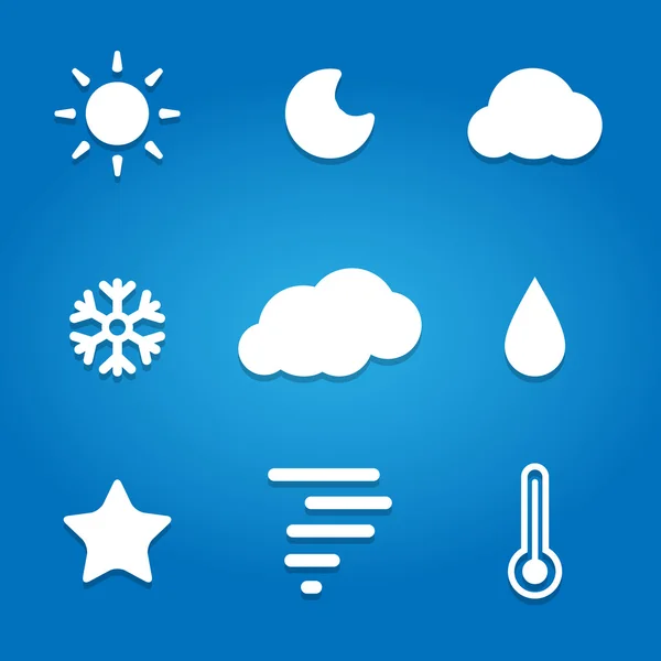 Weather icons set great for any use. Vector EPS10. — Stock Vector
