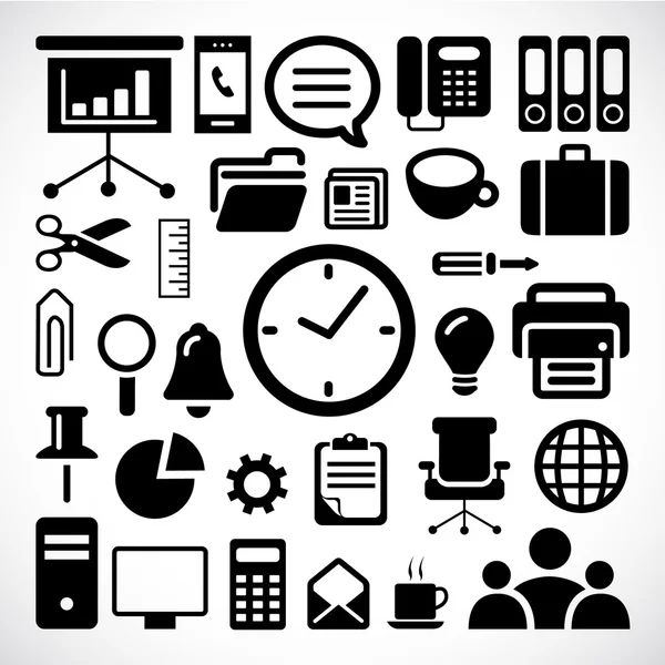 Office icons set great for any use. Vector EPS10. — Stock Vector