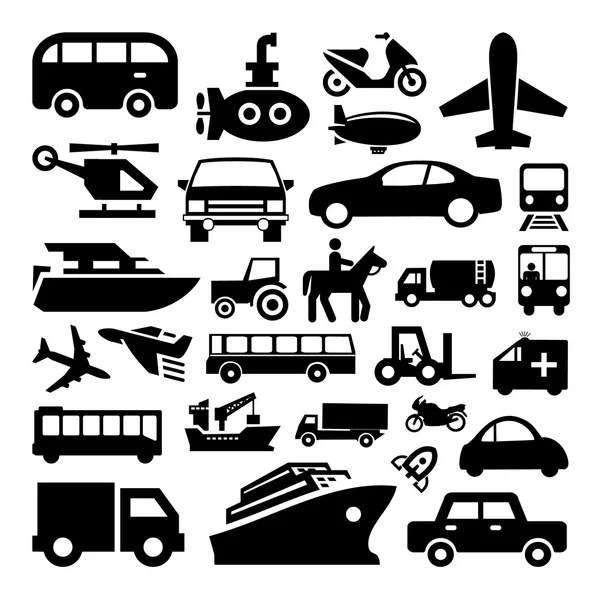 Los iconos de transporte son ideales para cualquier uso. Vector EPS10 . — Vector de stock