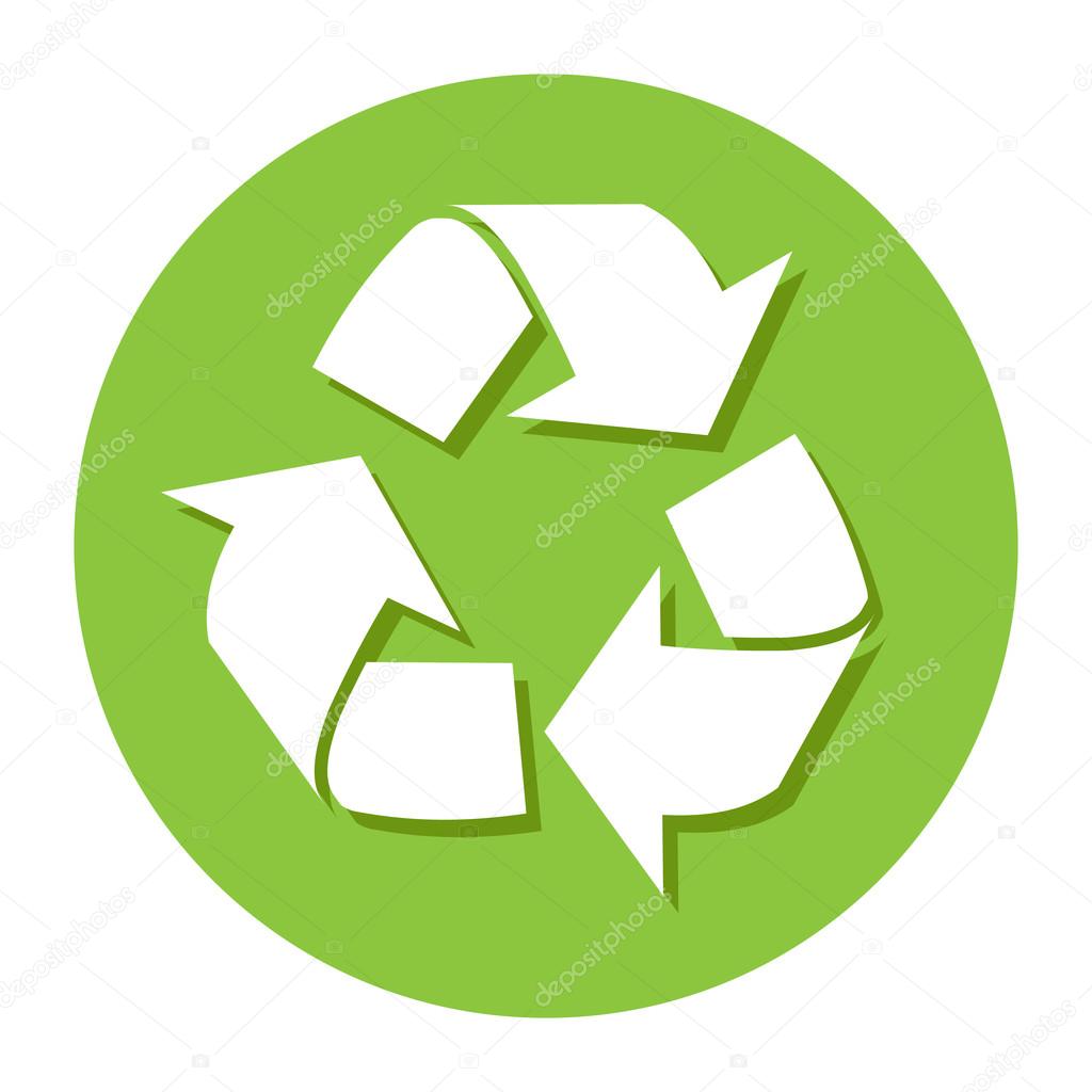 Large recycle icon great for any use, Vector EPS10.