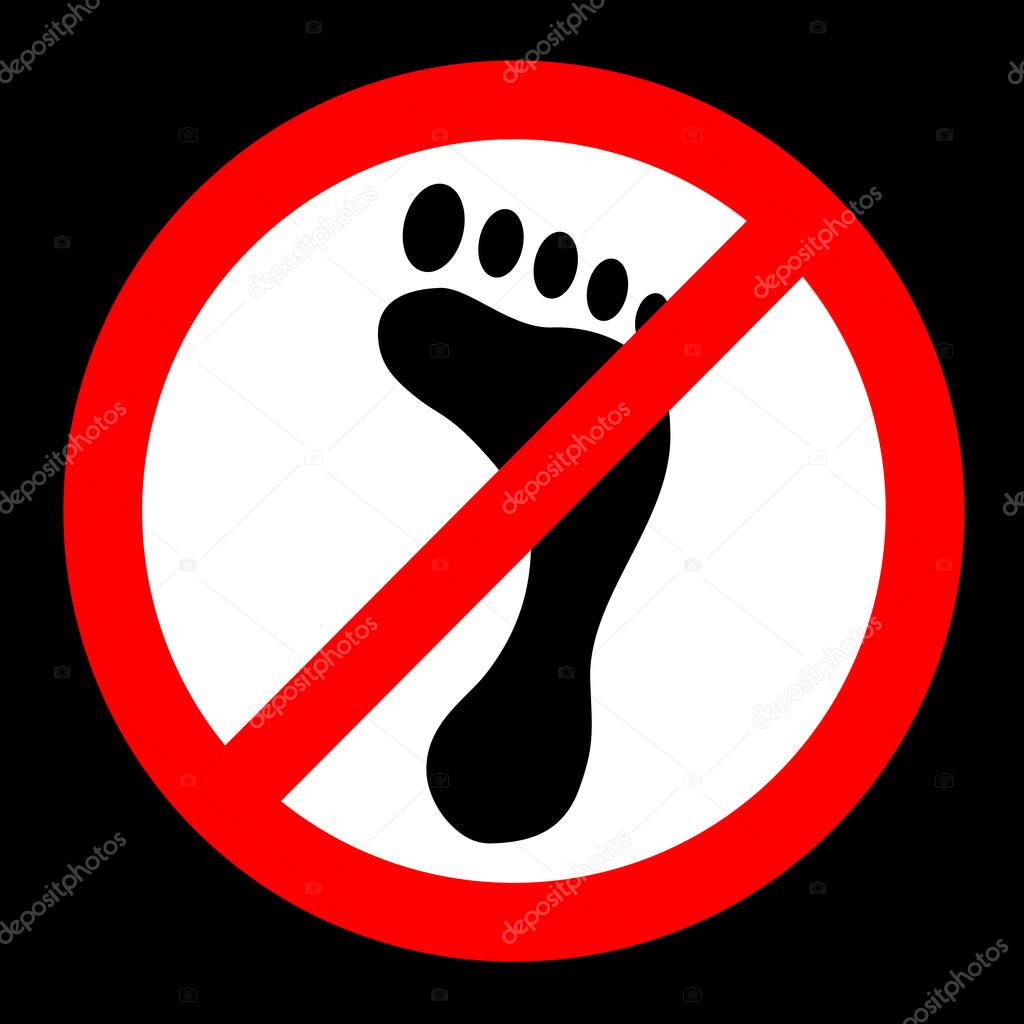 Sign for no walk icon great for any use. Vector EPS10.