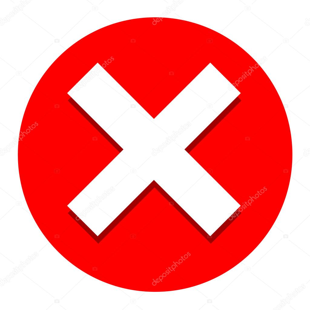 Large wrong mask icon great for any use. Vector EPS10.