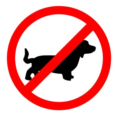 Köpek yok simgesi büyük herhangi bir kullanım için oturum açın. Vektör Eps10.