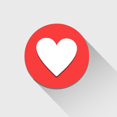 Kalp daire simgesi herhangi bir kullanım için harika. Vektör Eps10.