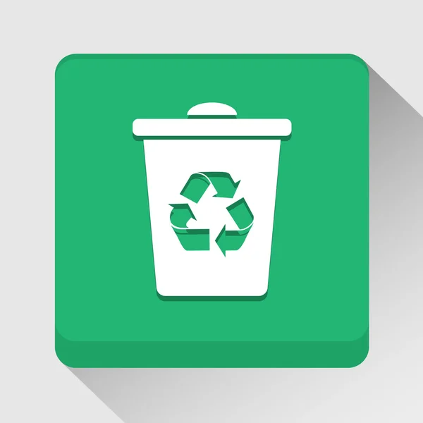 Recycle bin icon great for any use. Vector EPS10. — Stock Vector