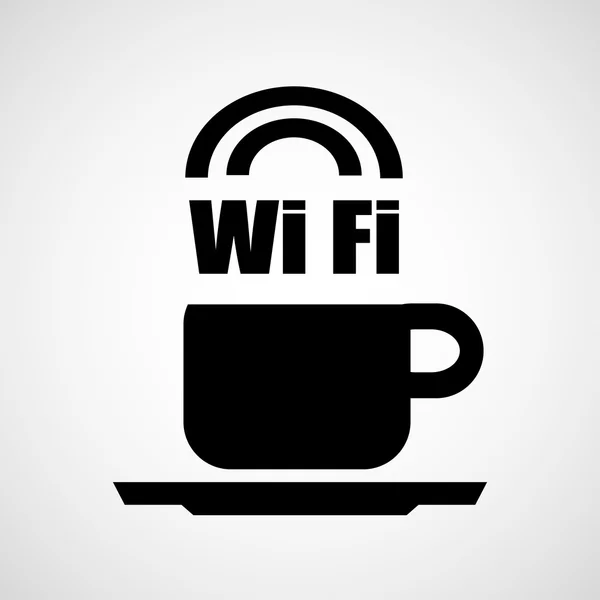 Ícone de Wi-Fi Cofee ótimo para qualquer uso. Vetor EPS10 . — Vetor de Stock