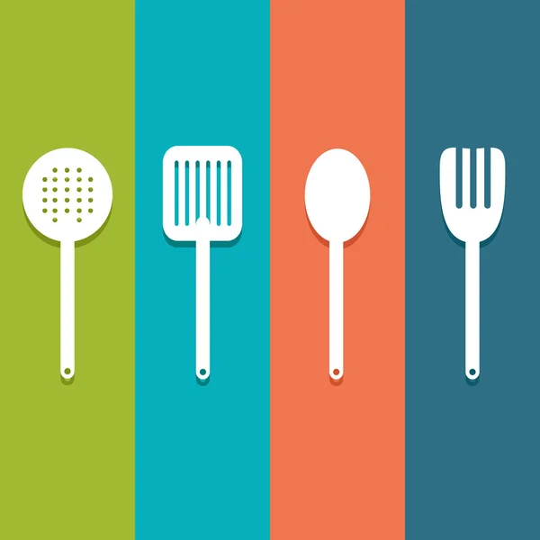 Kuchyňské a stolní nádobí slouží ikony nastavit pro každé použití. Vektorové Eps10. — Stockový vektor