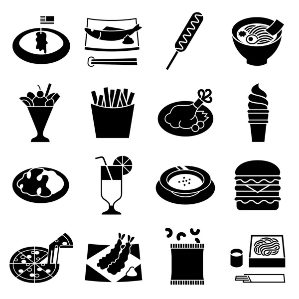 Food icons set great for any use. Vector EPS10. — Stock Vector