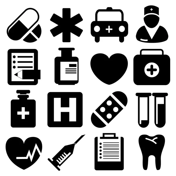 Medical icons set great for any use. Vector EPS10. — Stock Vector