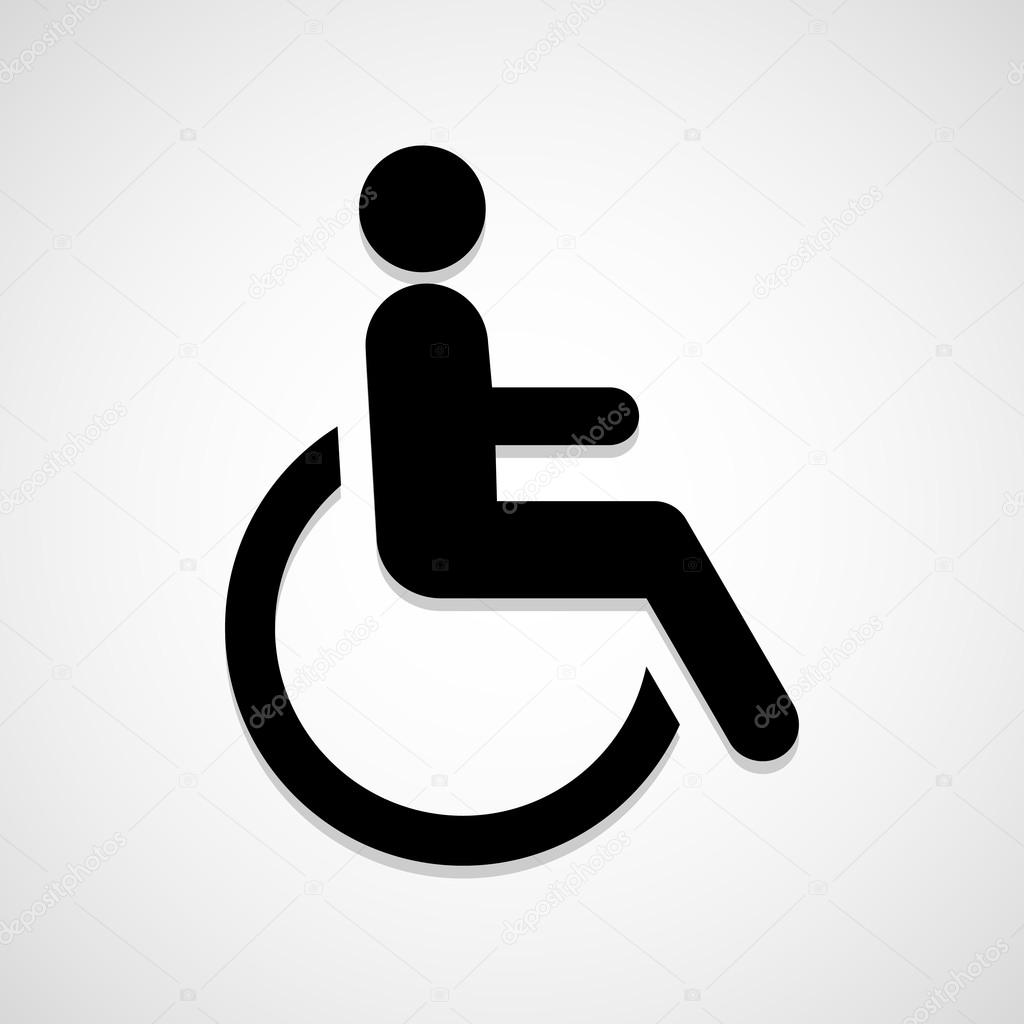 Disabled person icon great for any use. Vector EPS10.