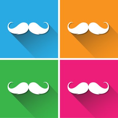 Hipster bıyık simgeleri herhangi bir kullanım için büyük ayarlayın. Vektör Eps10.