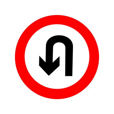 U dönüşü yol işaret. simge herhangi bir kullanım için harika. Vektör Eps10.