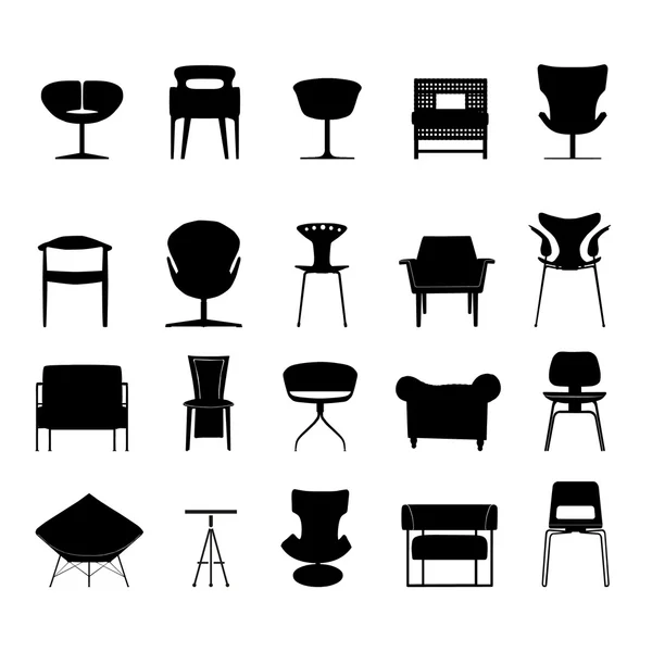 Möbler ikoner anger stor för någon användning. Vector Eps10. — Stock vektor