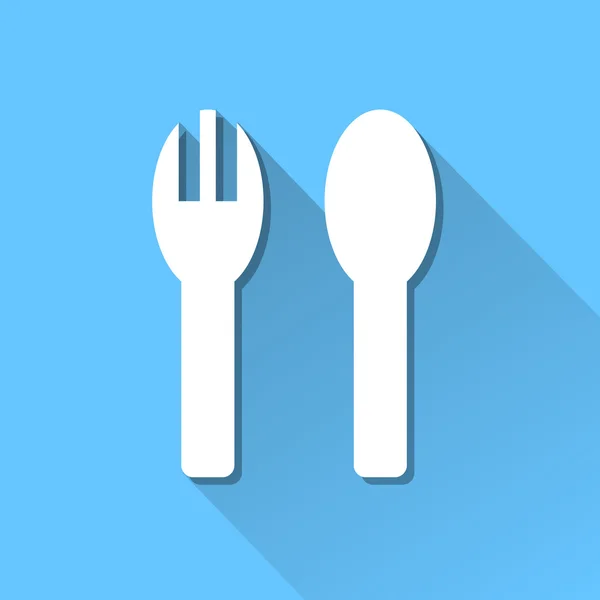 Tenedor y cuchara icono ideal para cualquier uso. Vector EPS10 . — Archivo Imágenes Vectoriales
