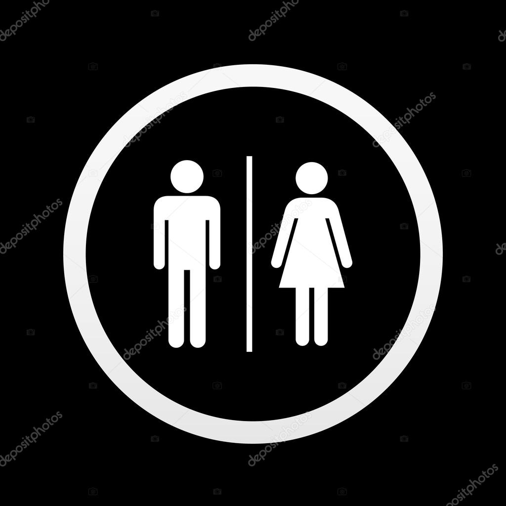 Toilets Man and Woman icon great for any use. Vector EPS10.