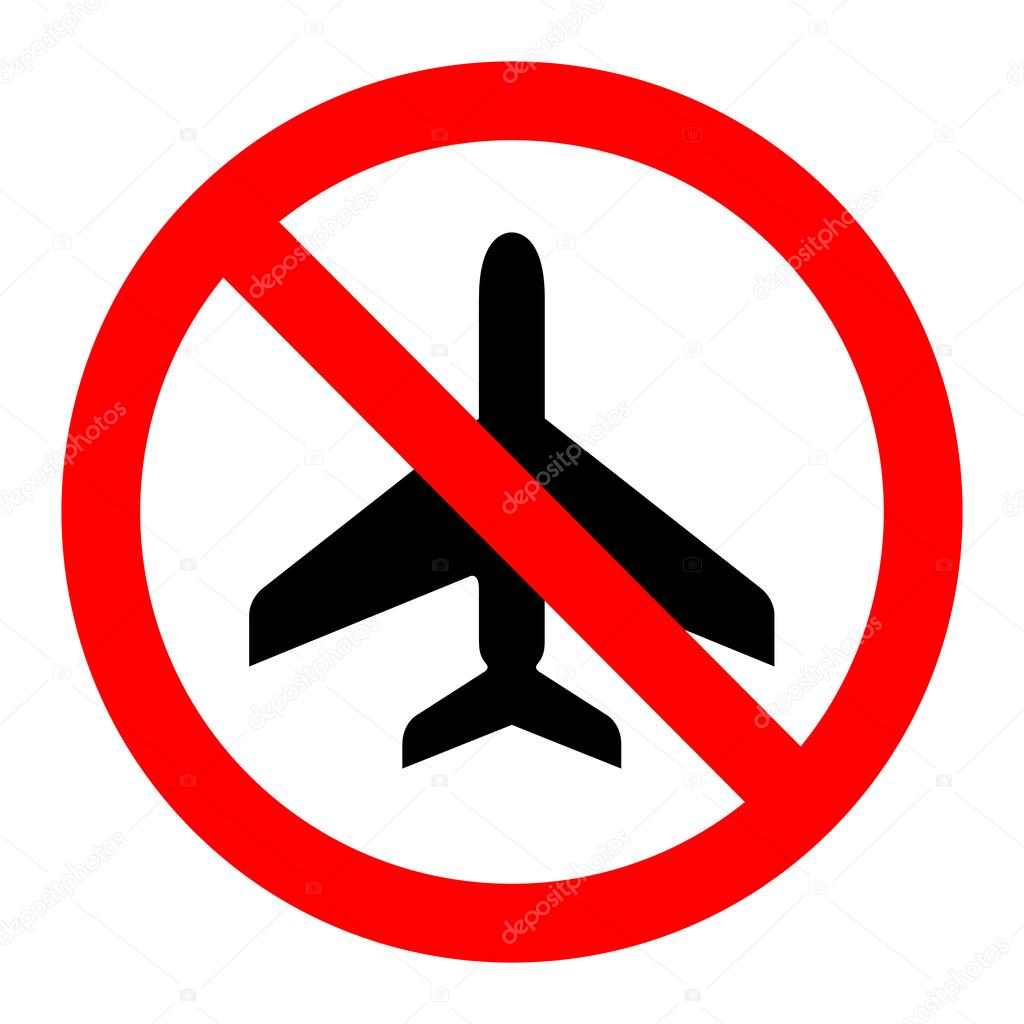 No flying No plane icon great for any use. Vector EPS10.