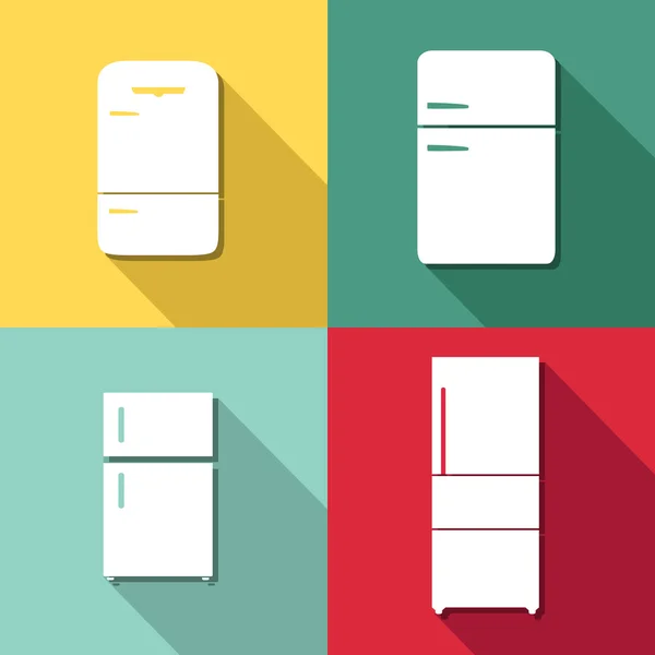 Refrigerator icons set great for any use. Vector EPS10. — Stock Vector