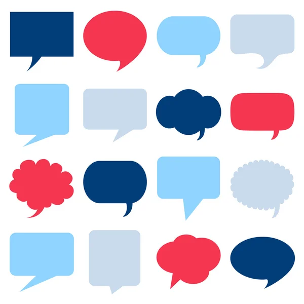 Blank empty speech bubbles icons set great for any use. Vector EPS10. — Stock Vector