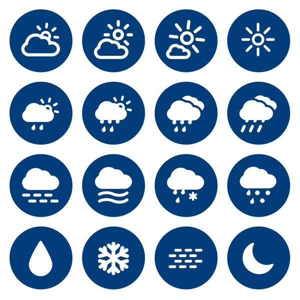 Wettersymbole eignen sich für jeden Einsatz. Vektor eps10. — Stockvektor