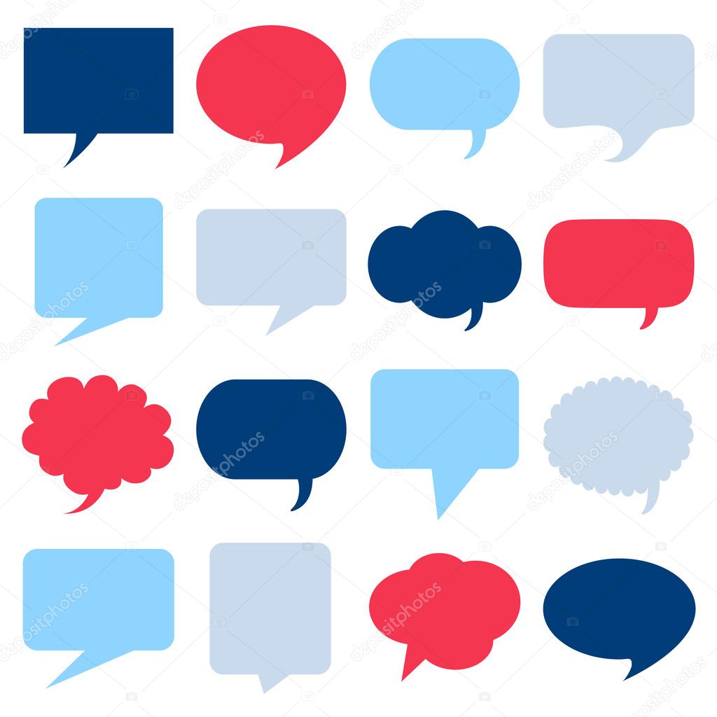 Blank empty speech bubbles icons set great for any use. Vector EPS10.