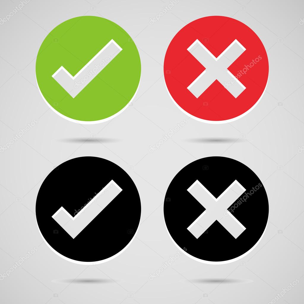 Check mark icons set great for any use. Vector EPS10.