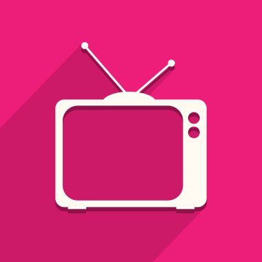 Televizyon simgesi herhangi bir kullanım için harika. Vektör Eps10.