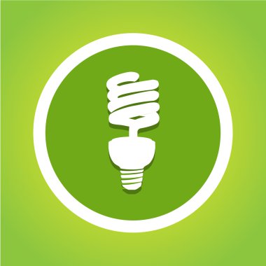 Yeşil ampul simgesi herhangi bir kullanım için harika. Vektör Eps10.