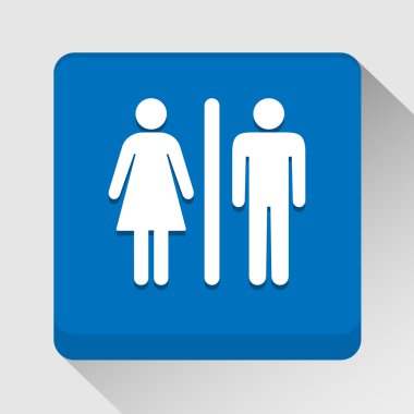 Tuvalet ikonu her işe yarar. Vektör EPS10.