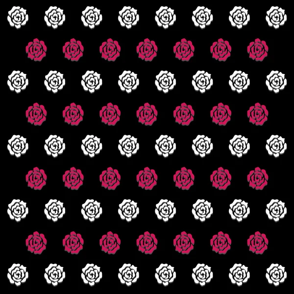 White and pink Rose Pattern Background icon great for any use. Vector EPS10. — Stock Vector