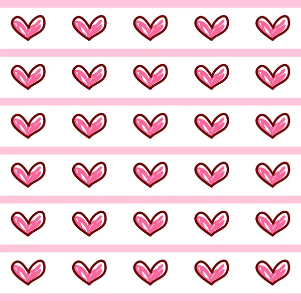 Drawing heart on pink button background. Vector EPS10. — Stock Vector