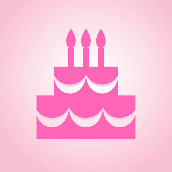 Icono de pastel de cumpleaños ideal para cualquier uso. Vector EPS10 . — Vector de stock
