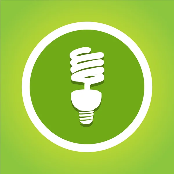 Green Bulb icon great for any use. Vector EPS10. — Stock Vector