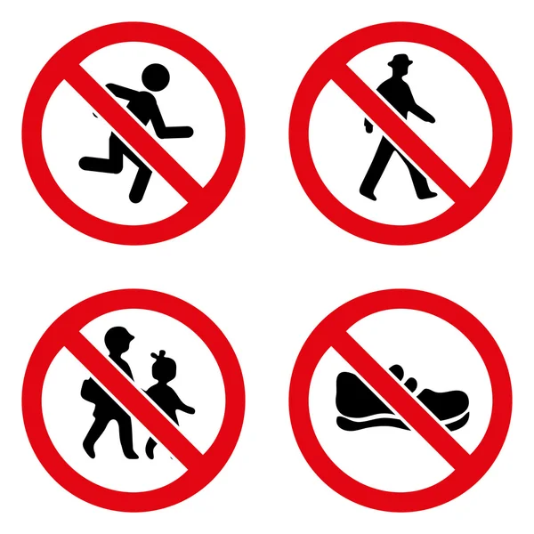 Prohibition signs icon great for any use. Vector EPS10. — Stock Vector