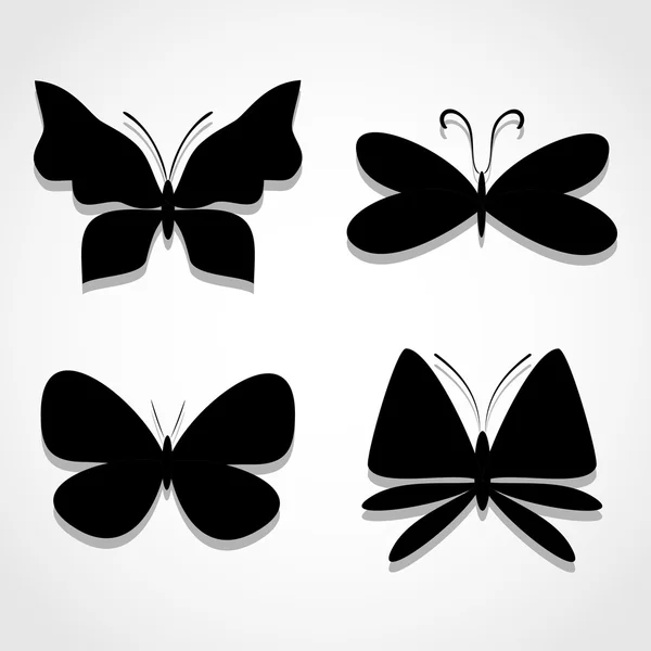 Les icônes papillon sont idéales pour tout usage. Vecteur EPS10 . — Image vectorielle