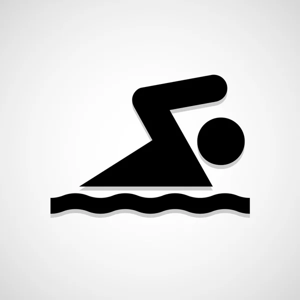 Úszás ikon nagy bármely felhasználásra. Vektoros Eps10 — Stock Vector