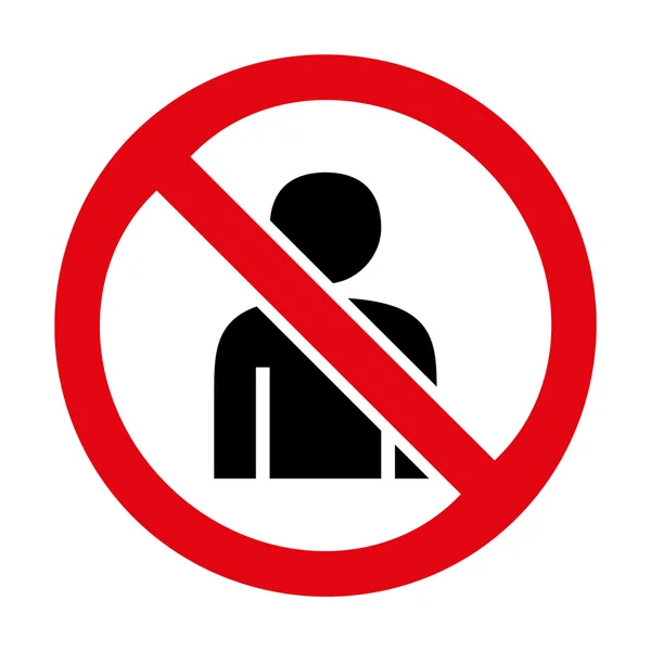 No Man icon great for any use. Vector EPS10. — Stock Vector
