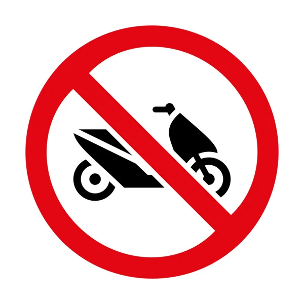 Icono de signo de prohibición de motocicleta ideal para cualquier uso. Vector EPS10 . — Vector de stock