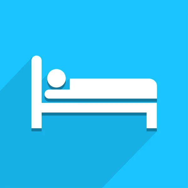 Icono de cama ideal para cualquier uso. Vector EPS10 . — Vector de stock