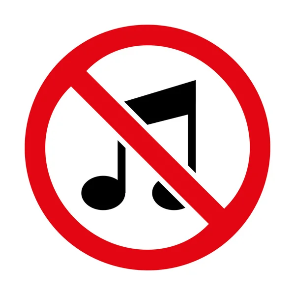 Nenhum ícone de música grande para qualquer uso. Vetor EPS10 . — Vetor de Stock
