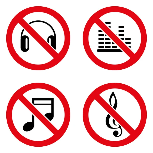 Nenhum ícone de música grande para qualquer uso. Vetor EPS10 . — Vetor de Stock