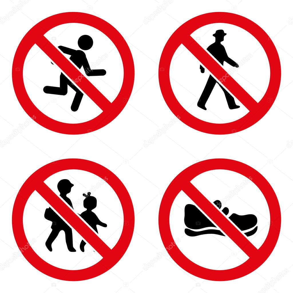 Prohibition signs icon great for any use. Vector EPS10.