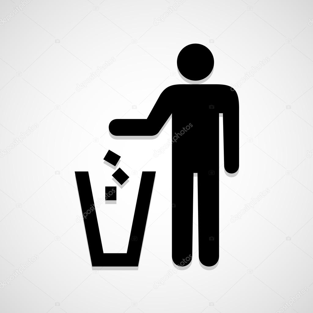 Do not litter icon great for any use. Vector EPS10.