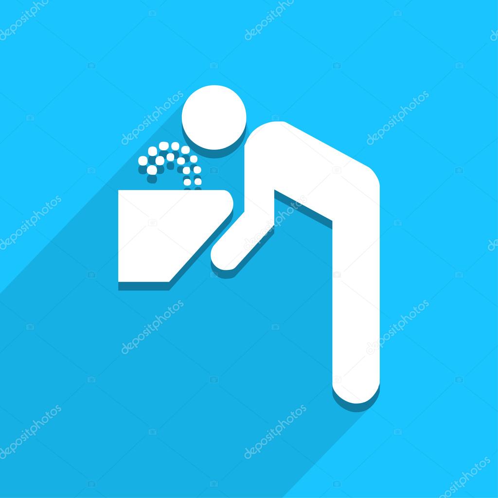 Water drinking icon great for any use. Vector EPS10.