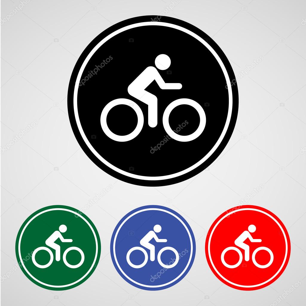 Bicycle icons set great for any use. Vector EPS10.