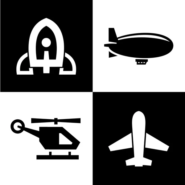 Airplance pictogrammen veel voor elk gebruik. Vector Eps10. — Stockvector