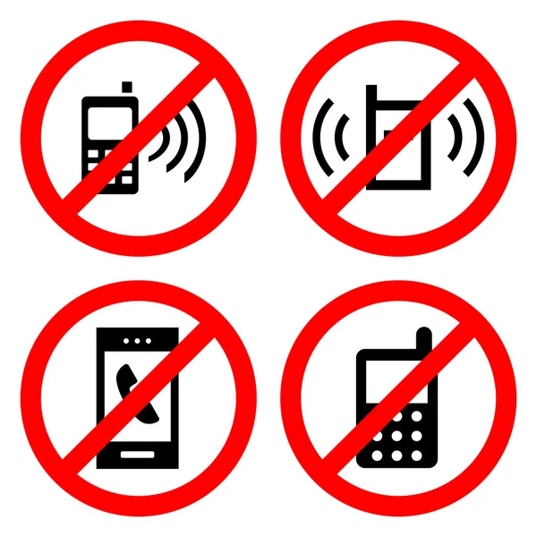 No cell phone sign Vector  EPS10 — Stock Vector