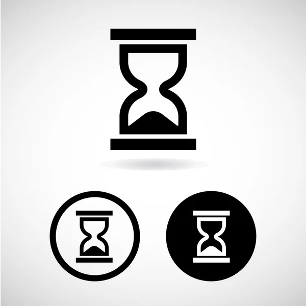 Icono de cristal de hora ideal para cualquier uso. Vector EPS10 . — Vector de stock